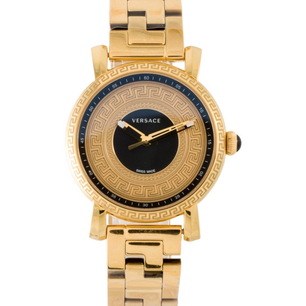 Versace Gold And Black Timepiece